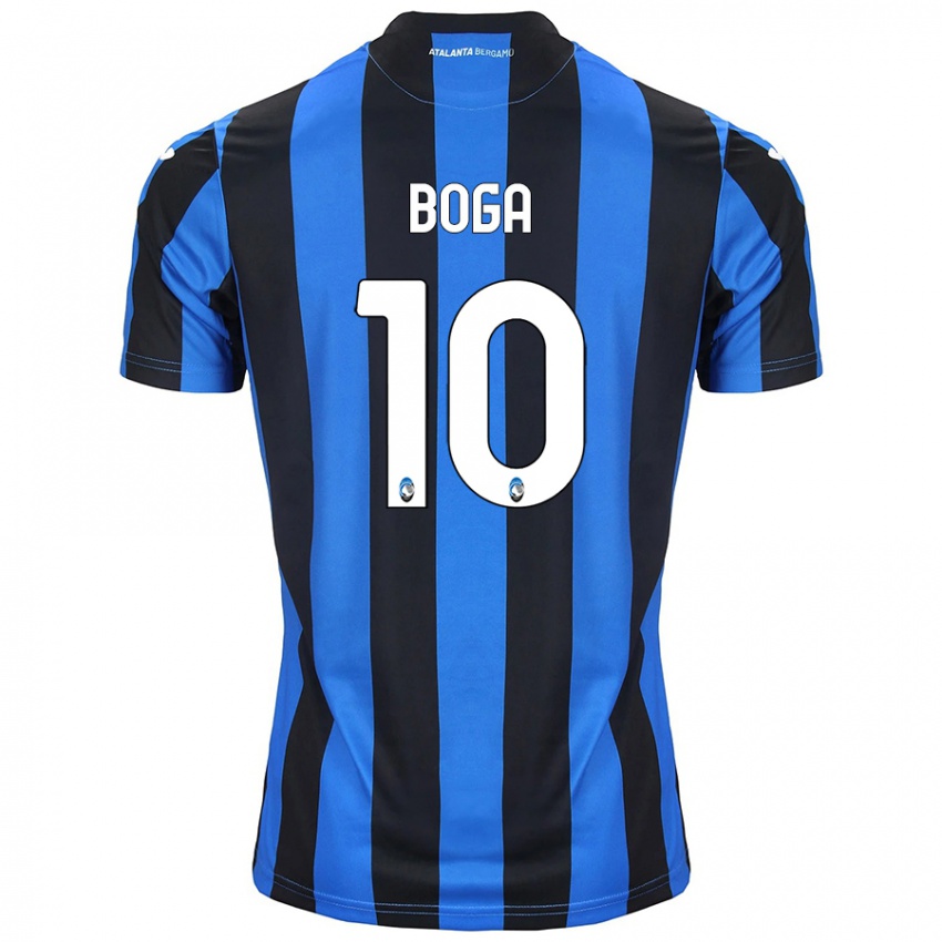 Niño Camiseta Jeremie Boga #10 Azul Negro 1ª Equipación 2024/25 La Camisa