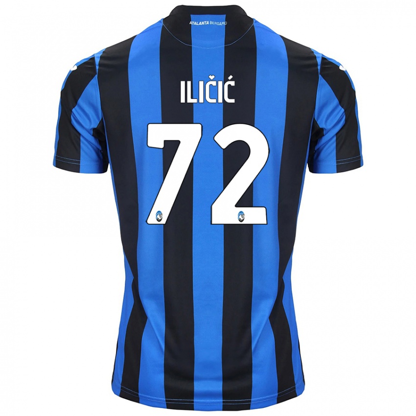 Niño Camiseta Josip Ilicic #72 Azul Negro 1ª Equipación 2024/25 La Camisa