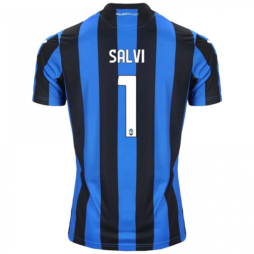 Niño Camiseta Margherita Salvi #1 Azul Negro 1ª Equipación 2024/25 La Camisa