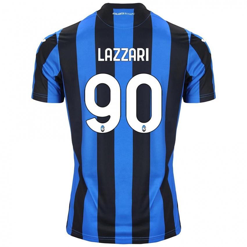 Niño Camiseta Ilaria Lazzari #90 Azul Negro 1ª Equipación 2024/25 La Camisa