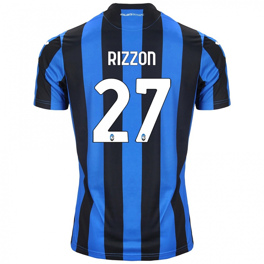 Niño Camiseta Giulia Rizzon #27 Azul Negro 1ª Equipación 2024/25 La Camisa