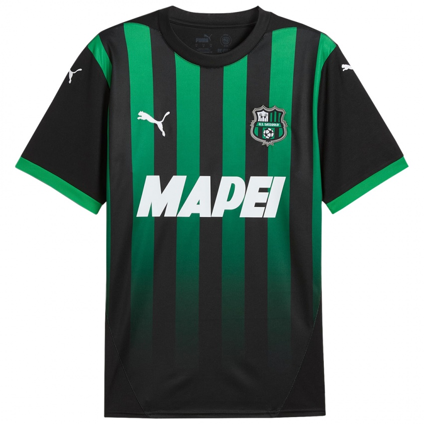 Niño Camiseta Maxime López #0 Negro Verde Oscuro 1ª Equipación 2024/25 La Camisa