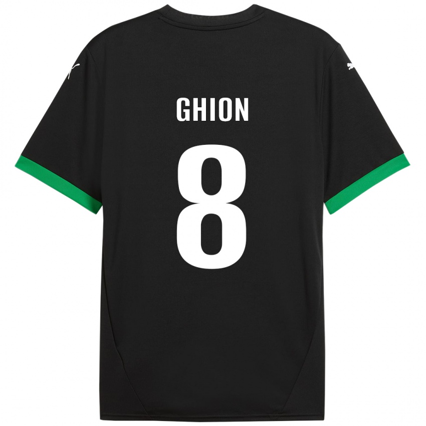 Niño Camiseta Andrea Ghion #8 Negro Verde Oscuro 1ª Equipación 2024/25 La Camisa