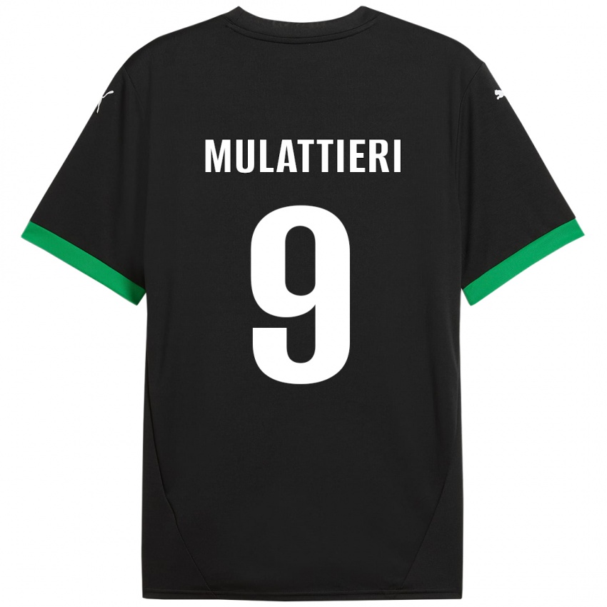 Niño Camiseta Samuele Mulattieri #9 Negro Verde Oscuro 1ª Equipación 2024/25 La Camisa