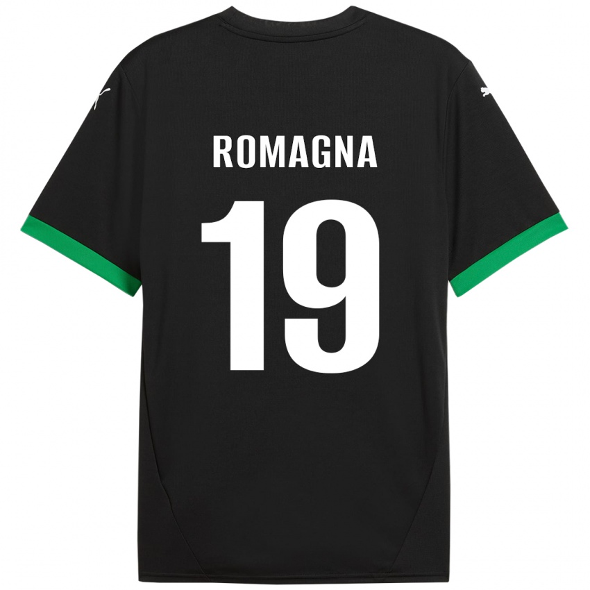 Niño Camiseta Filippo Romagna #19 Negro Verde Oscuro 1ª Equipación 2024/25 La Camisa