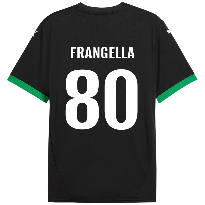 Niño Camiseta Christian Frangella #80 Negro Verde Oscuro 1ª Equipación 2024/25 La Camisa