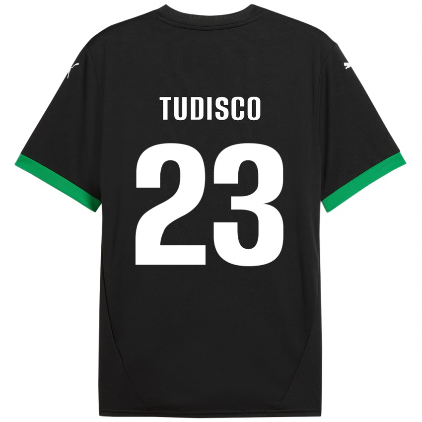 Niño Camiseta Giorgia Tudisco #23 Negro Verde Oscuro 1ª Equipación 2024/25 La Camisa