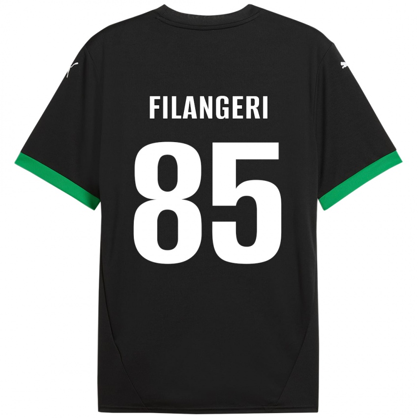 Niño Camiseta Maria Luisa Filangeri #85 Negro Verde Oscuro 1ª Equipación 2024/25 La Camisa