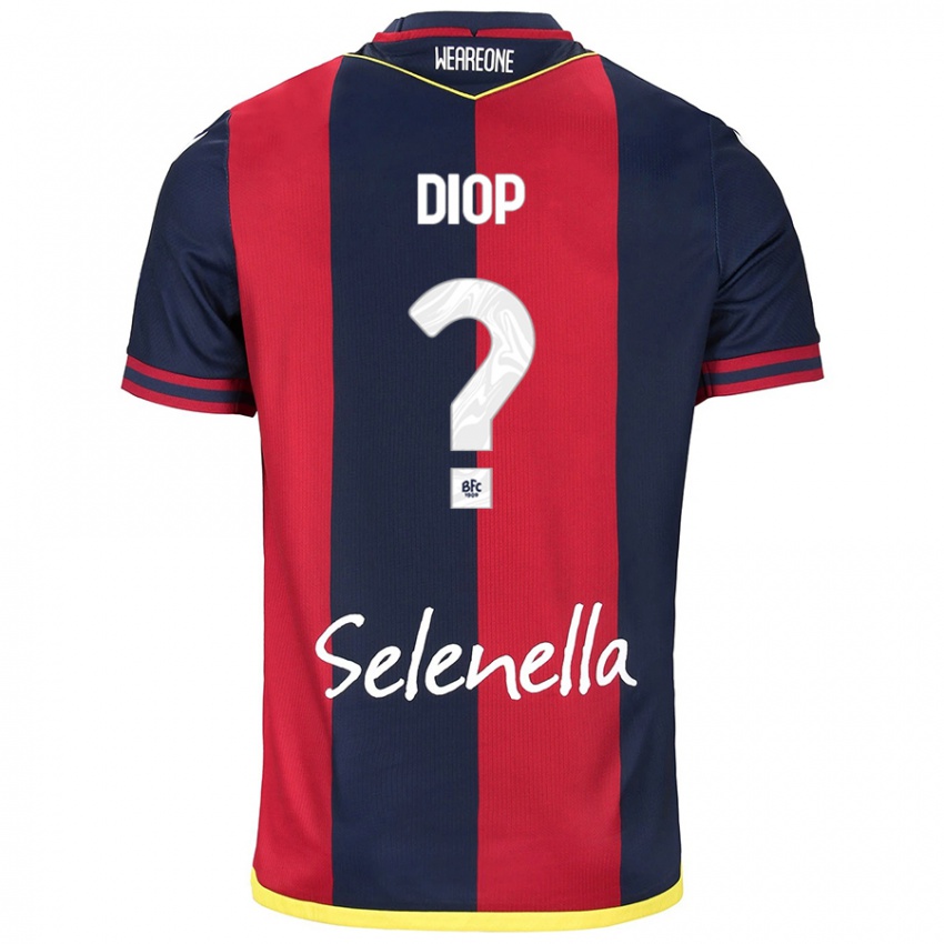 Niño Camiseta Saer Diop #0 Rojo Azul Real 1ª Equipación 2024/25 La Camisa