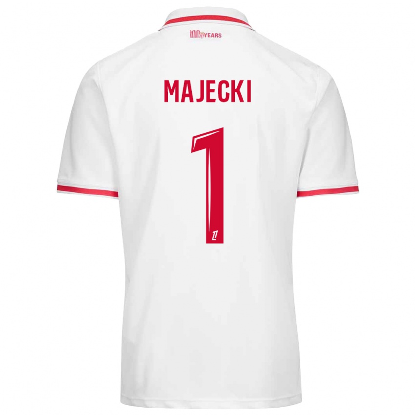 Niño Camiseta Radoslaw Majecki #1 Blanco Rojo 1ª Equipación 2024/25 La Camisa