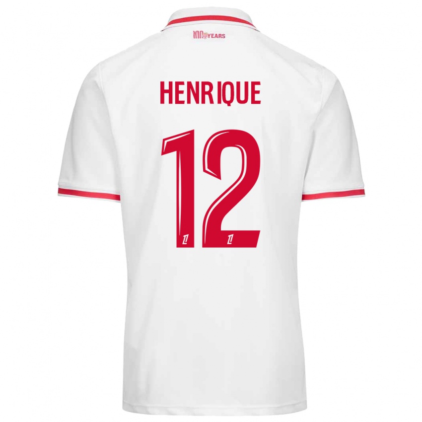 Niño Camiseta Caio Henrique #12 Blanco Rojo 1ª Equipación 2024/25 La Camisa