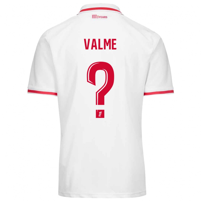 Niño Camiseta Ritchy Valme #0 Blanco Rojo 1ª Equipación 2024/25 La Camisa