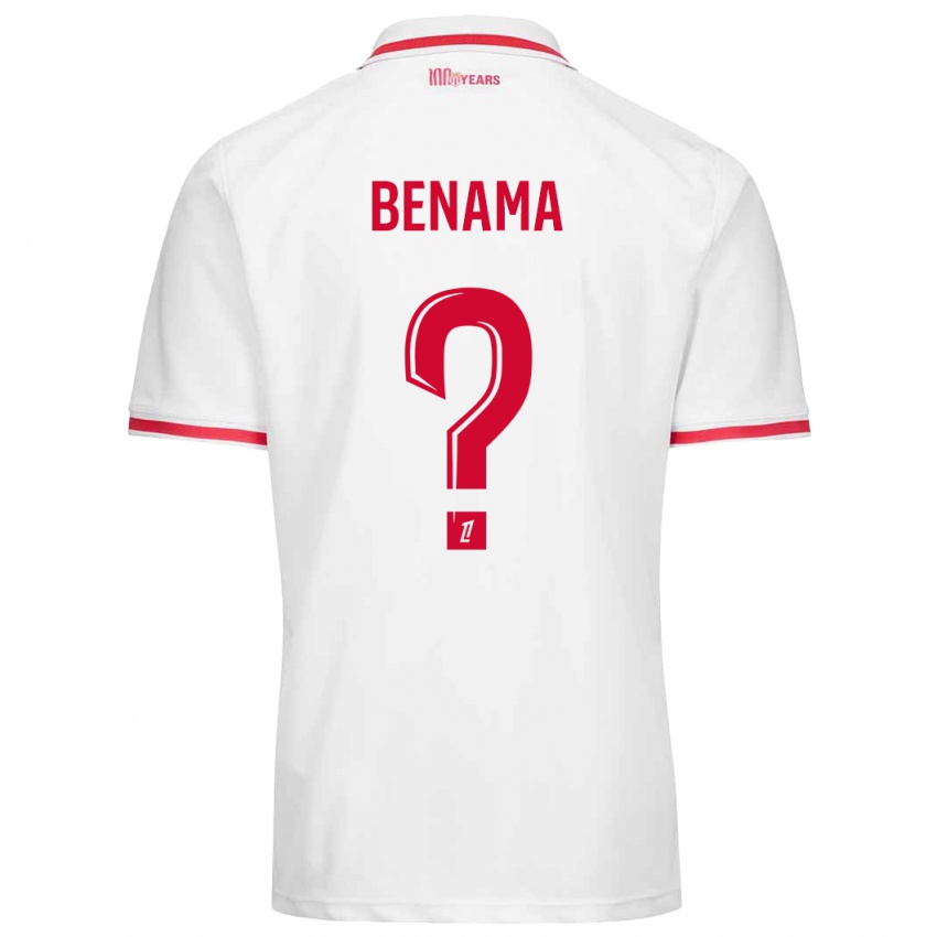 Niño Camiseta Mayssam Benama #0 Blanco Rojo 1ª Equipación 2024/25 La Camisa