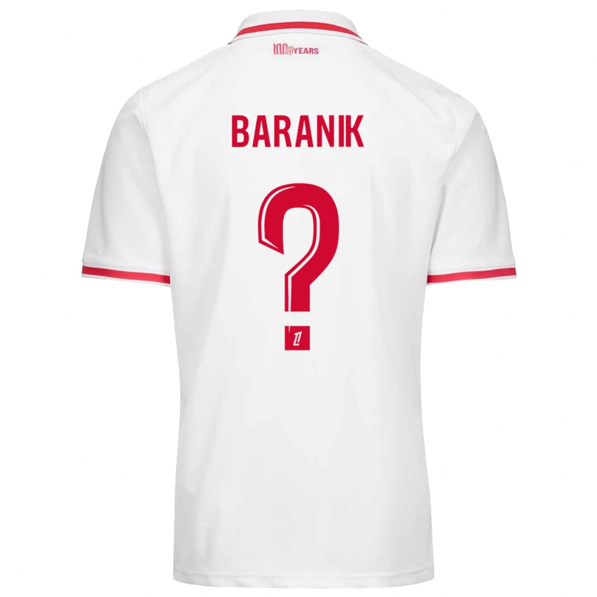 Niño Camiseta Florian Baranik #0 Blanco Rojo 1ª Equipación 2024/25 La Camisa