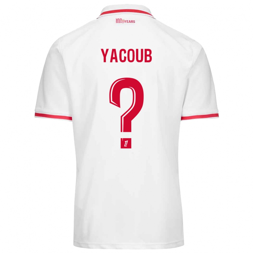 Niño Camiseta Béchir Yacoub #0 Blanco Rojo 1ª Equipación 2024/25 La Camisa