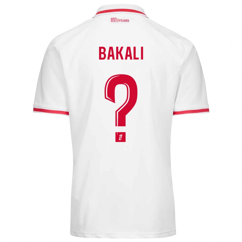 Niño Camiseta Jonathan Bakali #0 Blanco Rojo 1ª Equipación 2024/25 La Camisa