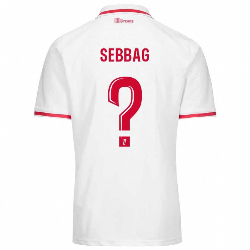 Niño Camiseta Ilan Sebbag #0 Blanco Rojo 1ª Equipación 2024/25 La Camisa