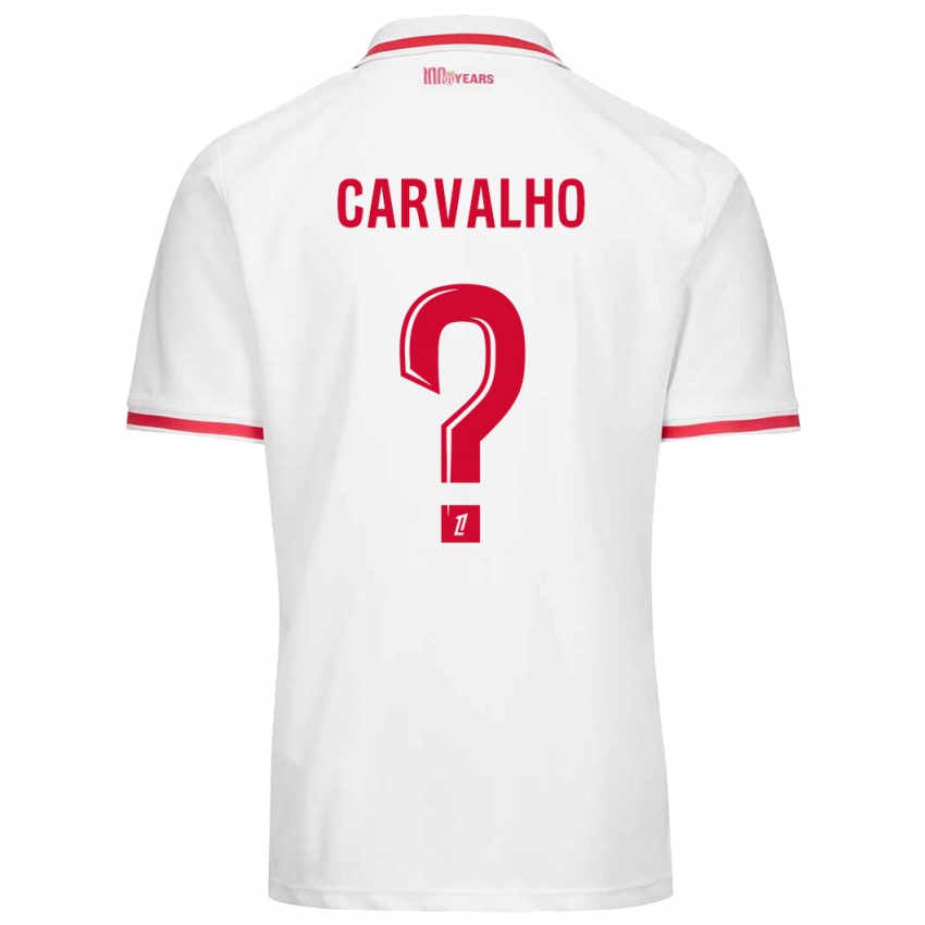 Niño Camiseta Lorenzo Carvalho #0 Blanco Rojo 1ª Equipación 2024/25 La Camisa