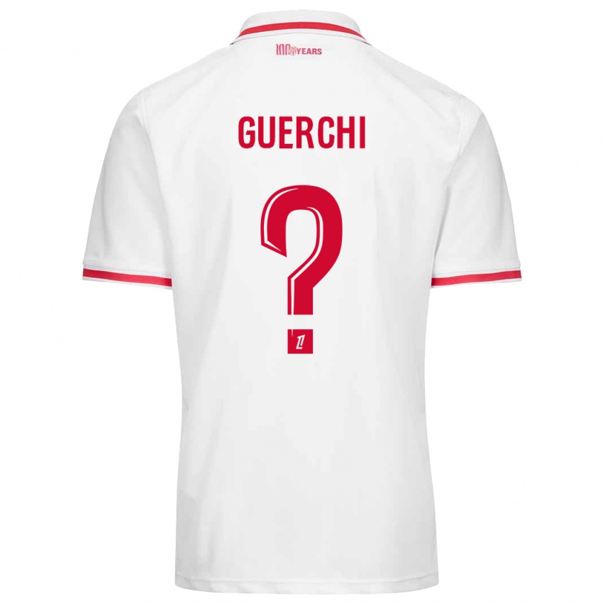 Niño Camiseta Wassim Guerchi #0 Blanco Rojo 1ª Equipación 2024/25 La Camisa