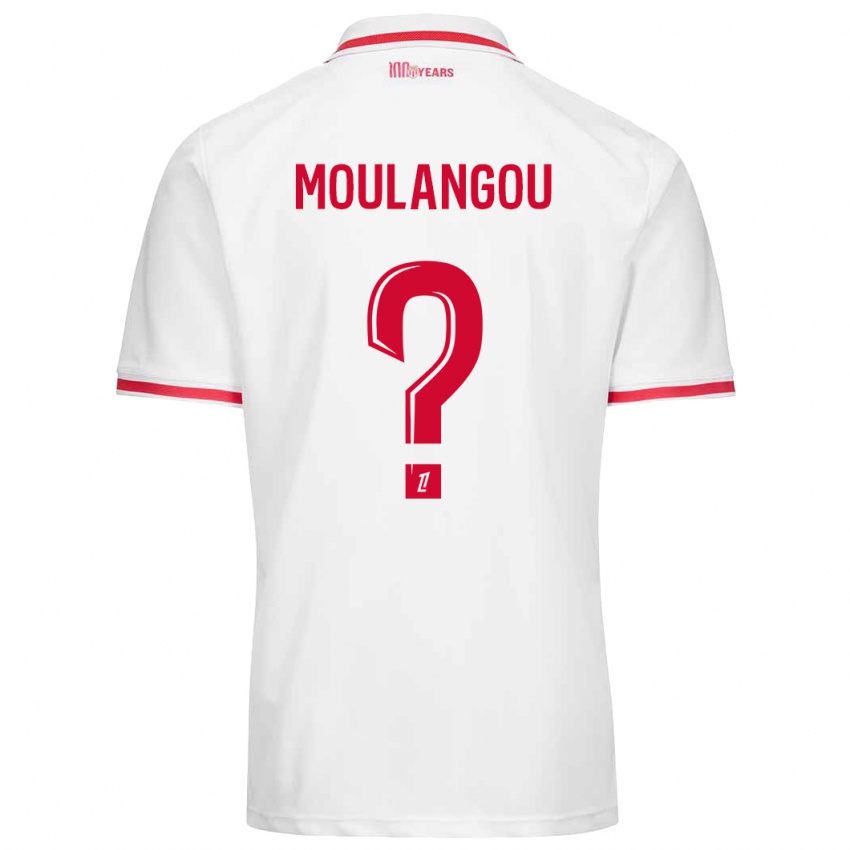 Niño Camiseta Kenan Moulangou #0 Blanco Rojo 1ª Equipación 2024/25 La Camisa