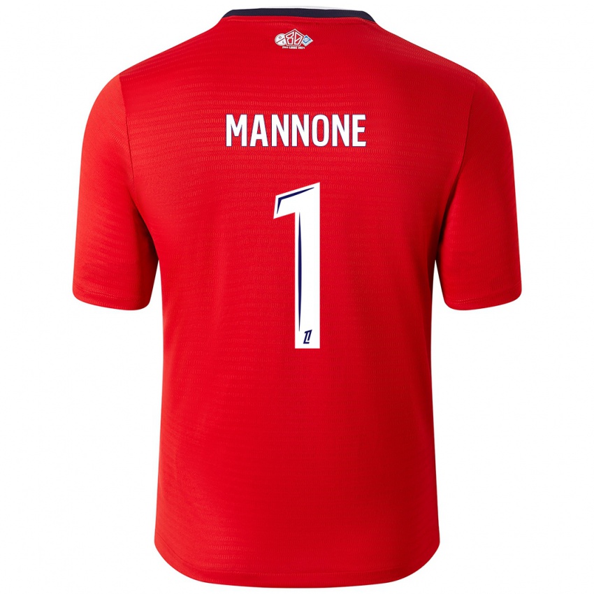 Niño Camiseta Vito Mannone #1 Rojo Blanco 1ª Equipación 2024/25 La Camisa