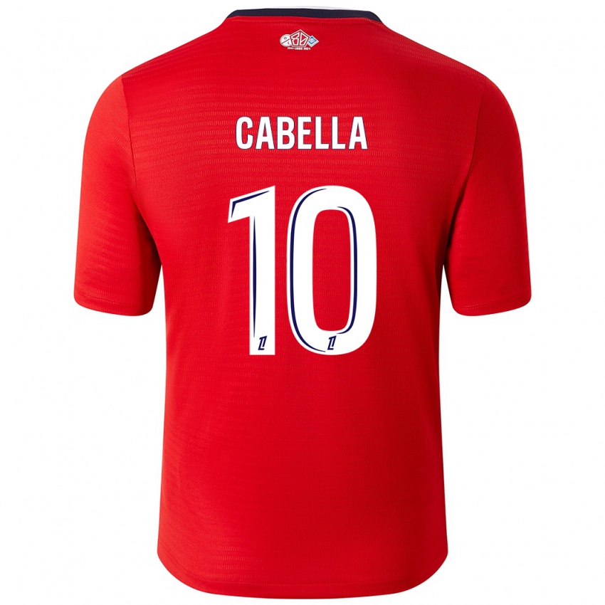 Niño Camiseta Rémy Cabella #10 Rojo Blanco 1ª Equipación 2024/25 La Camisa