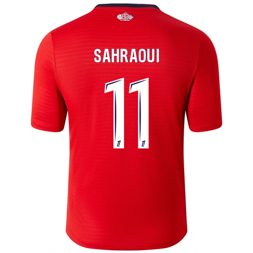 Niño Camiseta Osame Sahraoui #11 Rojo Blanco 1ª Equipación 2024/25 La Camisa