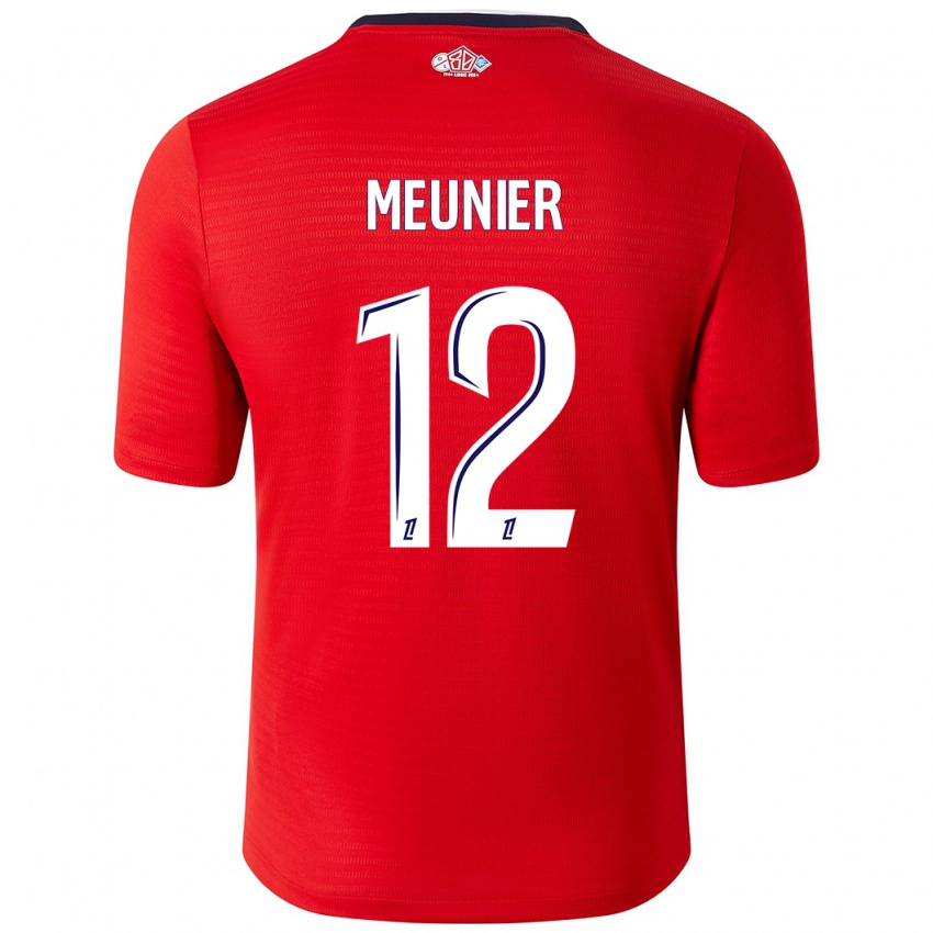 Niño Camiseta Thomas Meunier #12 Rojo Blanco 1ª Equipación 2024/25 La Camisa