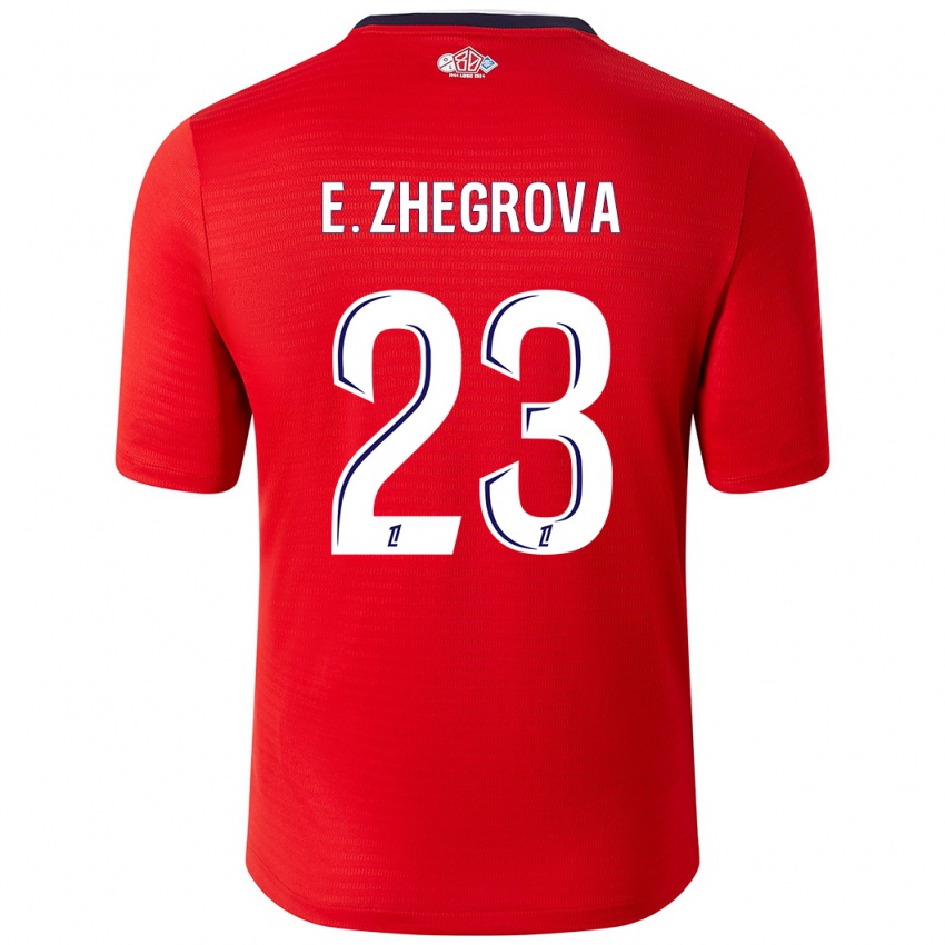 Niño Camiseta Edon Zhegrova #23 Rojo Blanco 1ª Equipación 2024/25 La Camisa