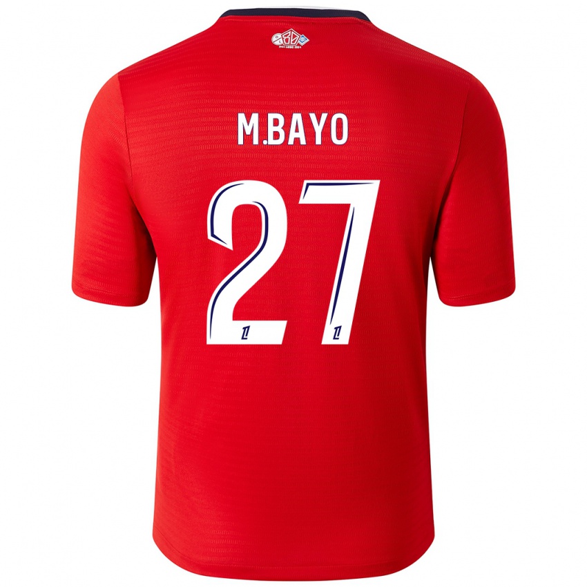 Niño Camiseta Mohamed Bayo #27 Rojo Blanco 1ª Equipación 2024/25 La Camisa