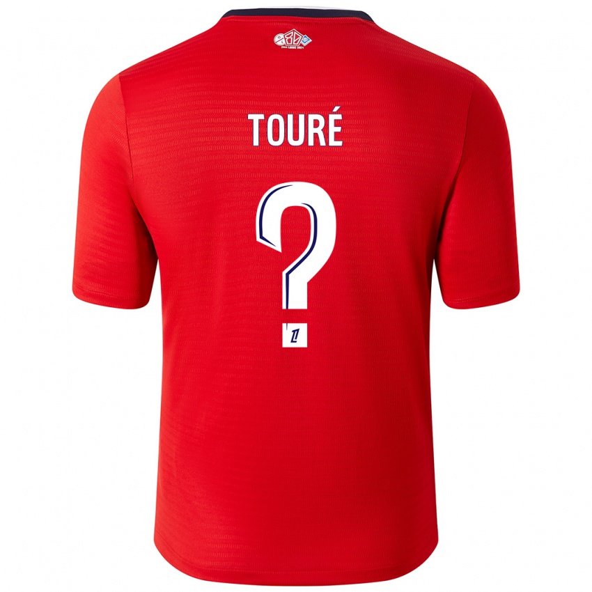 Niño Camiseta Ousmane Touré #0 Rojo Blanco 1ª Equipación 2024/25 La Camisa