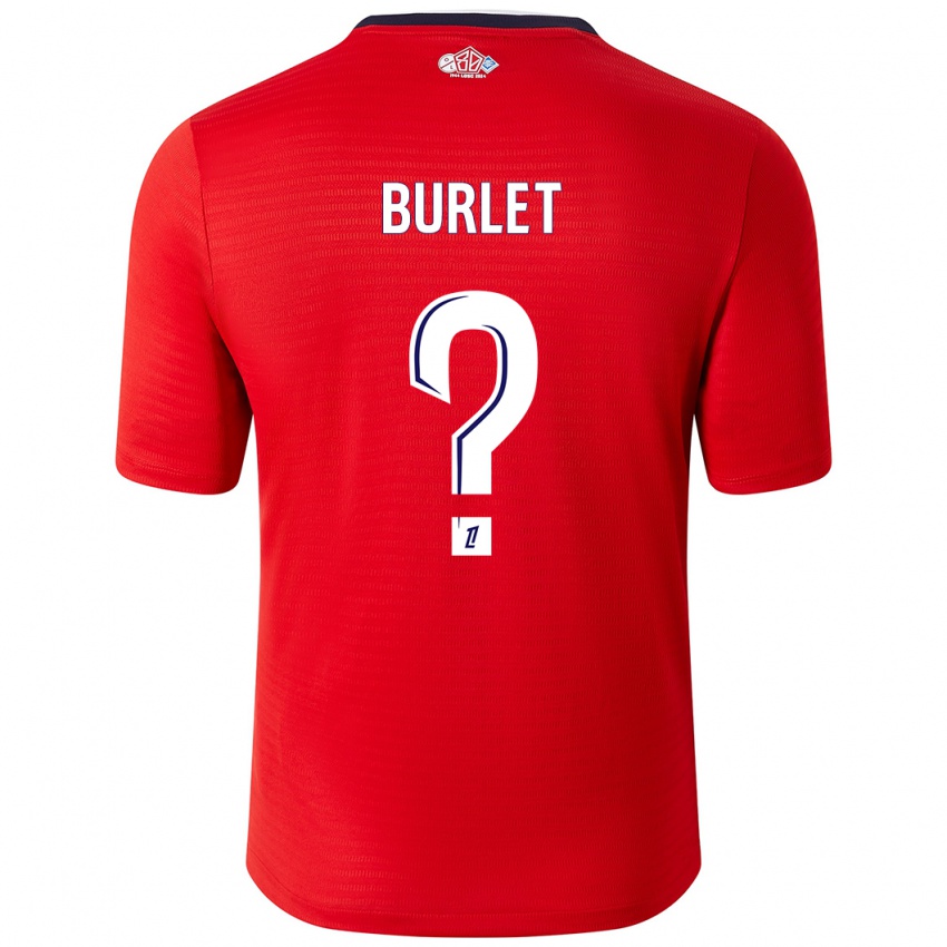 Niño Camiseta Vincent Burlet #0 Rojo Blanco 1ª Equipación 2024/25 La Camisa