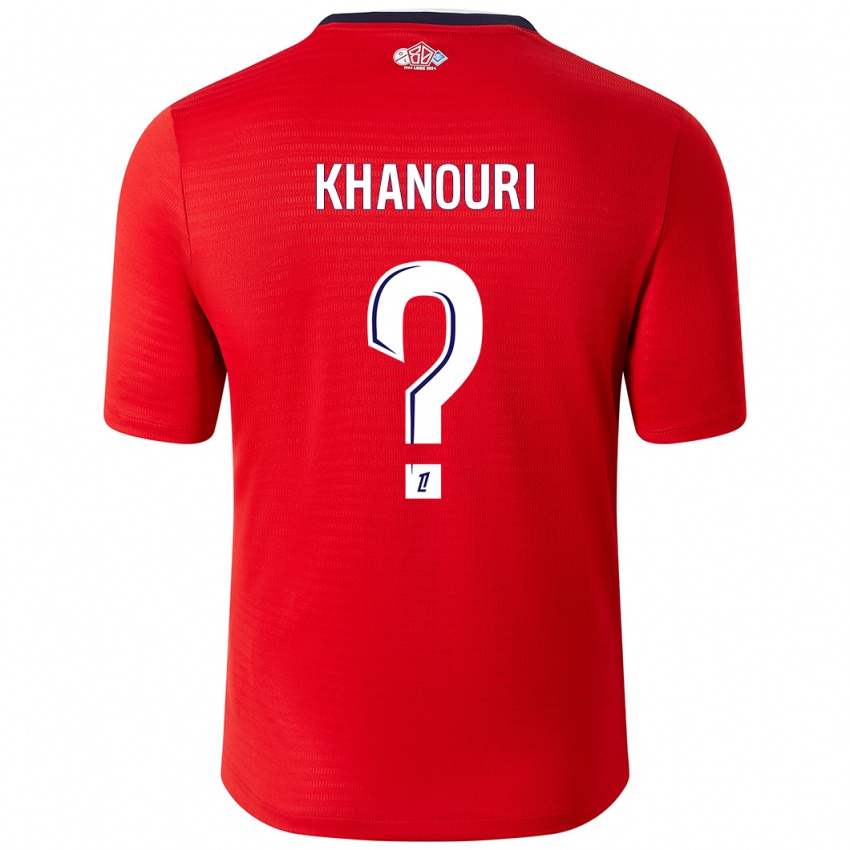 Niño Camiseta Adam Khanouri #0 Rojo Blanco 1ª Equipación 2024/25 La Camisa