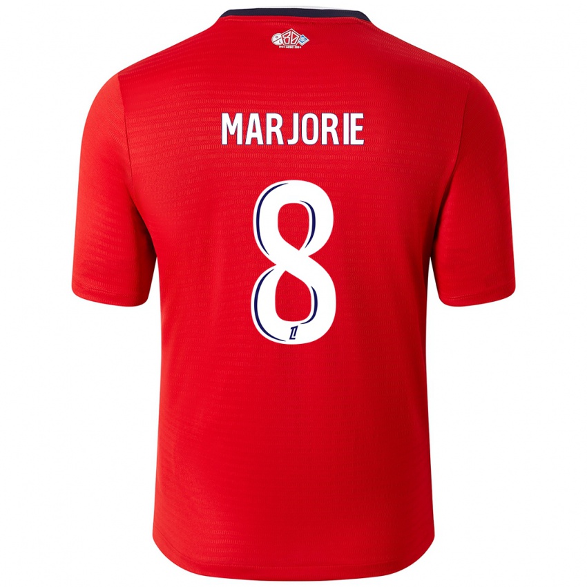 Niño Camiseta Marjorie #8 Rojo Blanco 1ª Equipación 2024/25 La Camisa