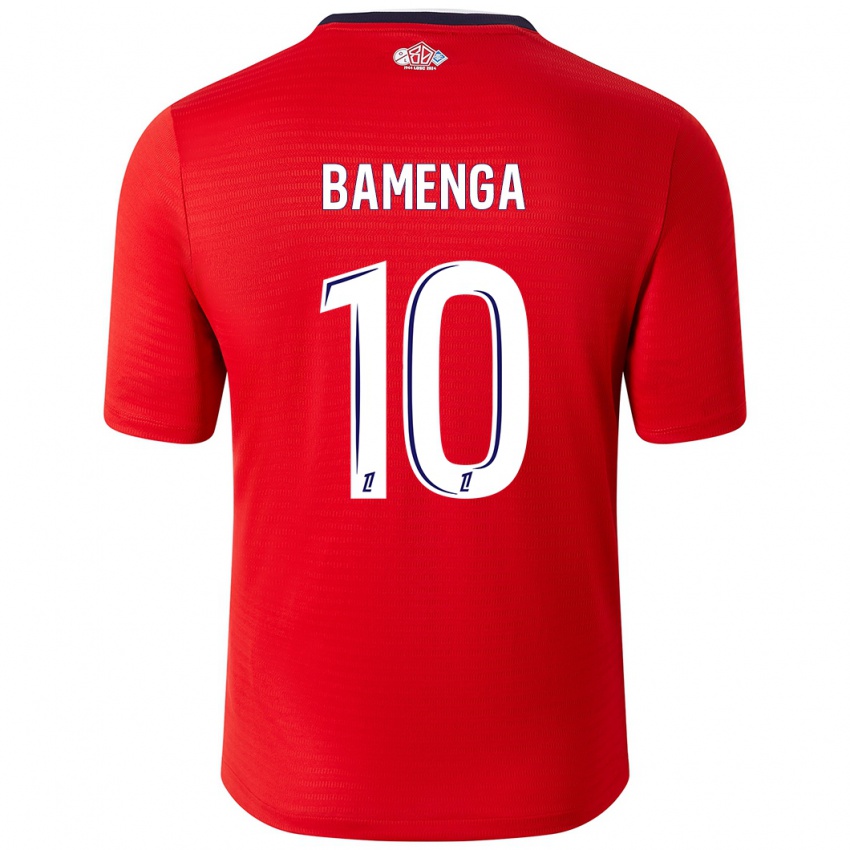 Niño Camiseta Naomie Bamenga #10 Rojo Blanco 1ª Equipación 2024/25 La Camisa