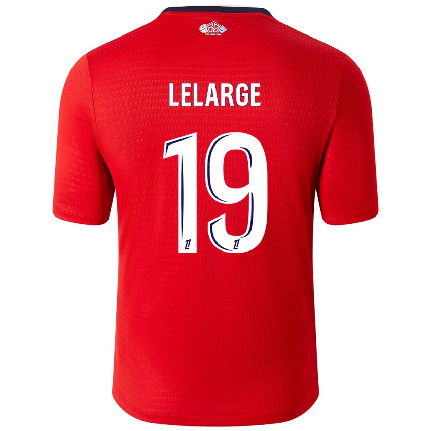 Niño Camiseta Claire Lelarge #19 Rojo Blanco 1ª Equipación 2024/25 La Camisa