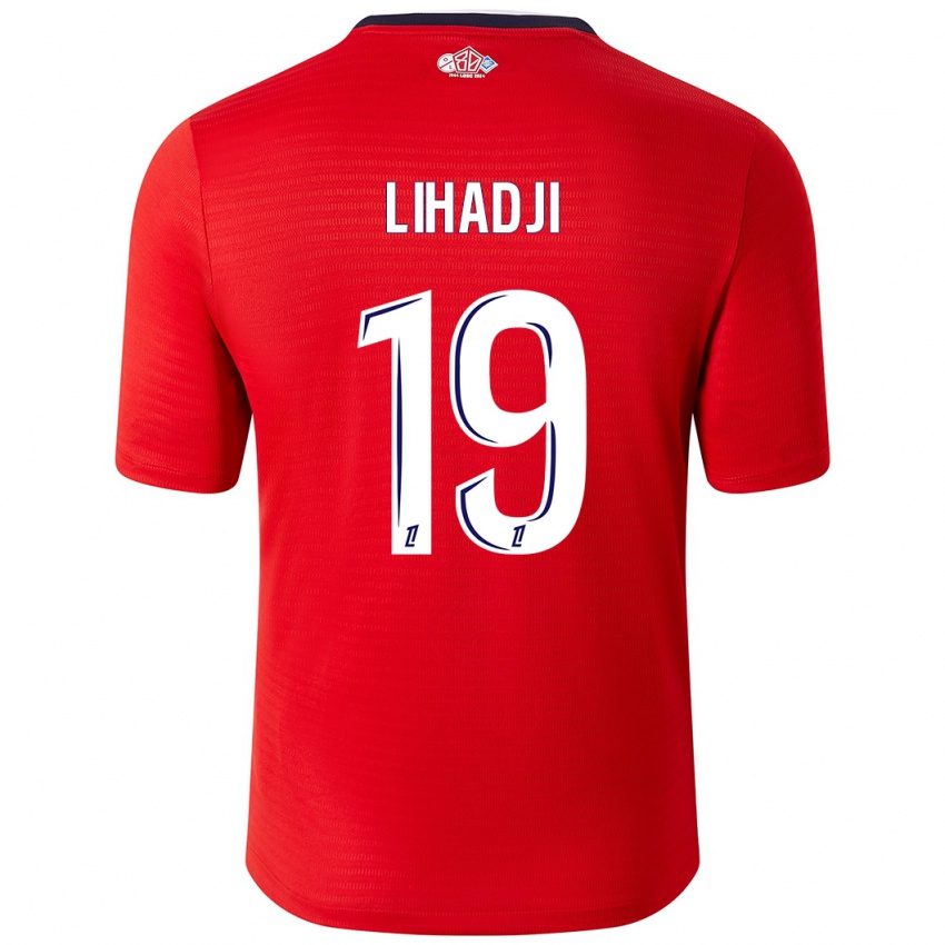 Niño Camiseta Isaac Lihadji #19 Rojo Blanco 1ª Equipación 2024/25 La Camisa