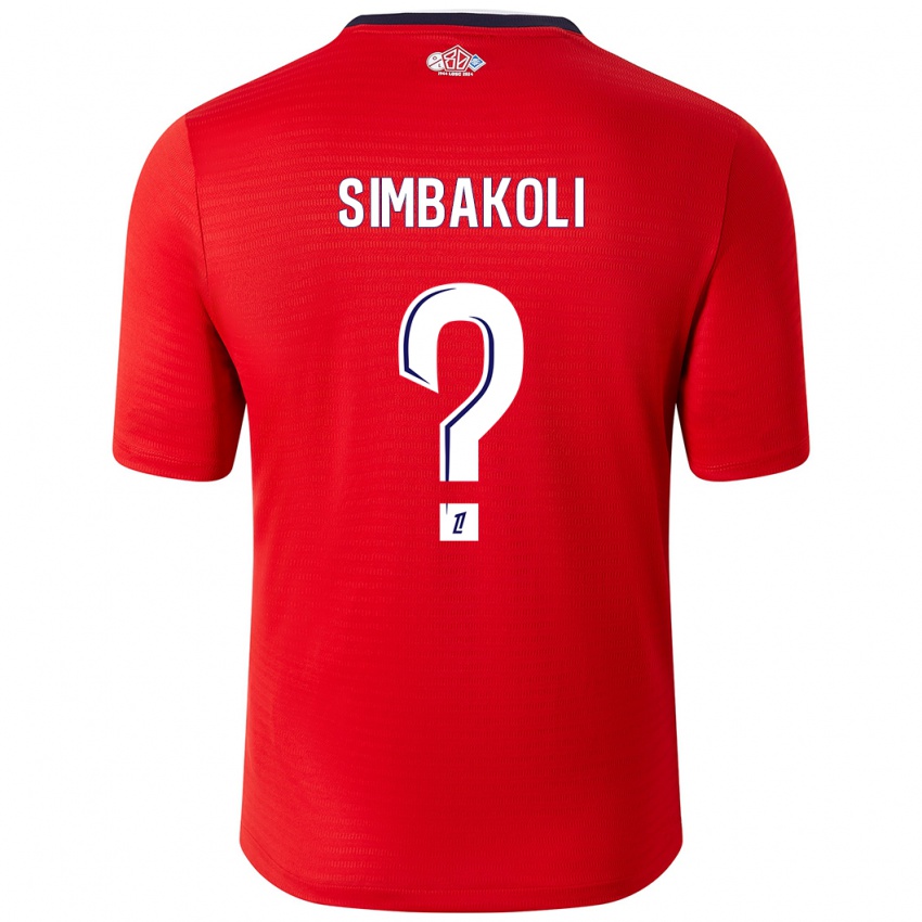 Niño Camiseta Mamadou Simbakoli #0 Rojo Blanco 1ª Equipación 2024/25 La Camisa