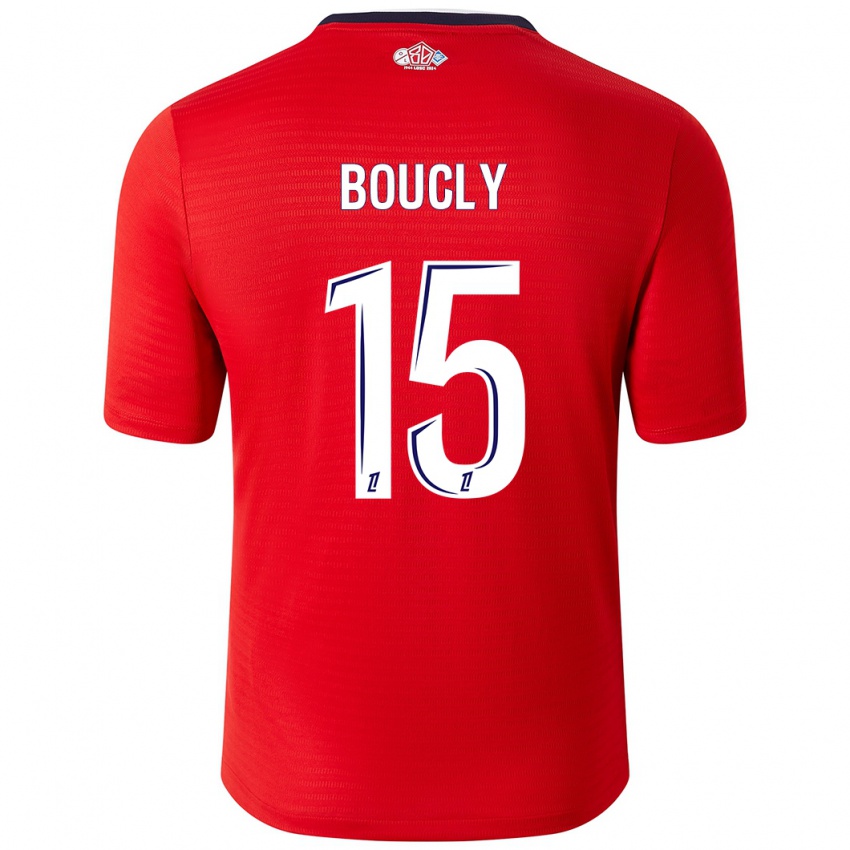 Niño Camiseta Maite Boucly #15 Rojo Blanco 1ª Equipación 2024/25 La Camisa