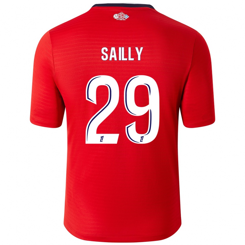 Niño Camiseta Charlotte Sailly #29 Rojo Blanco 1ª Equipación 2024/25 La Camisa