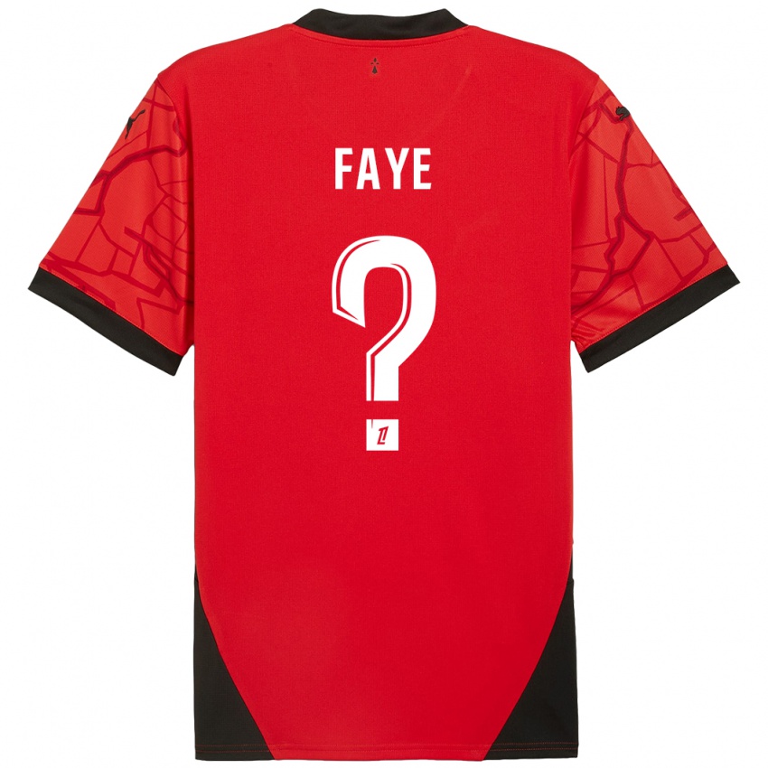 Niño Camiseta Mikayil Faye #0 Rojo Negro 1ª Equipación 2024/25 La Camisa