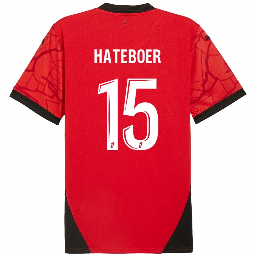 Niño Camiseta Hans Hateboer #15 Rojo Negro 1ª Equipación 2024/25 La Camisa