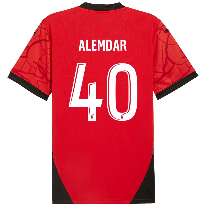 Niño Camiseta Doğan Alemdar #40 Rojo Negro 1ª Equipación 2024/25 La Camisa