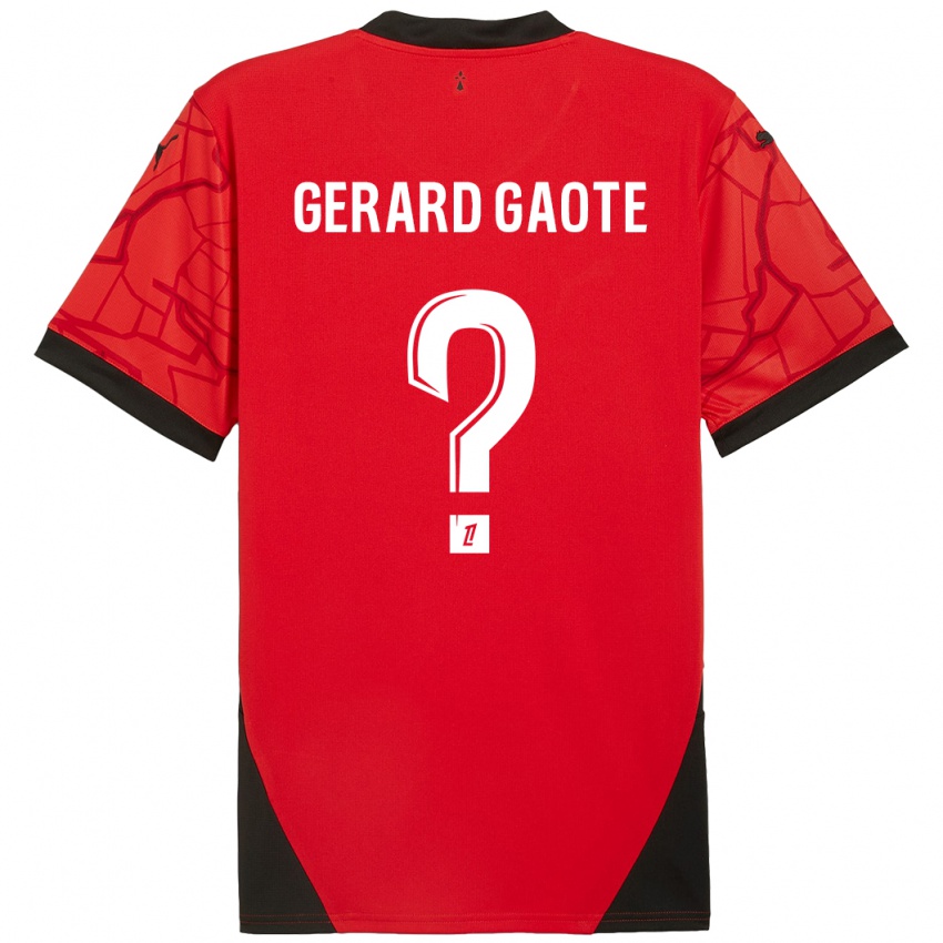 Niño Camiseta Steven Gerard Gaote #0 Rojo Negro 1ª Equipación 2024/25 La Camisa