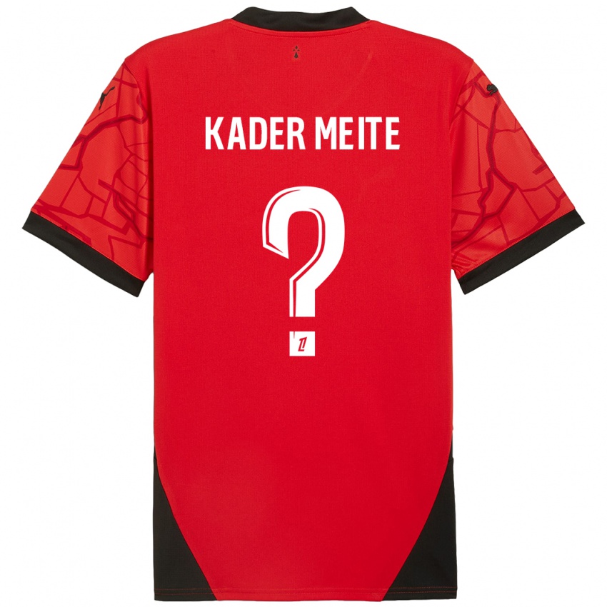 Niño Camiseta Mohamed Kader Meïté #0 Rojo Negro 1ª Equipación 2024/25 La Camisa