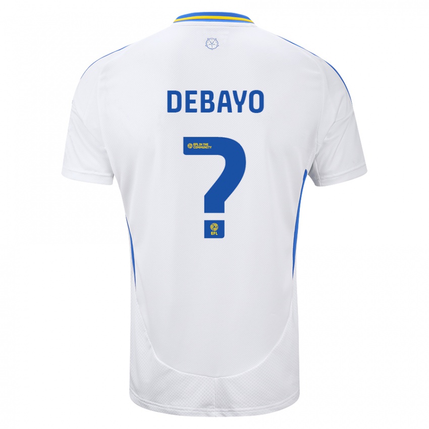 Niño Camiseta James Debayo #0 Blanco Azul 1ª Equipación 2024/25 La Camisa