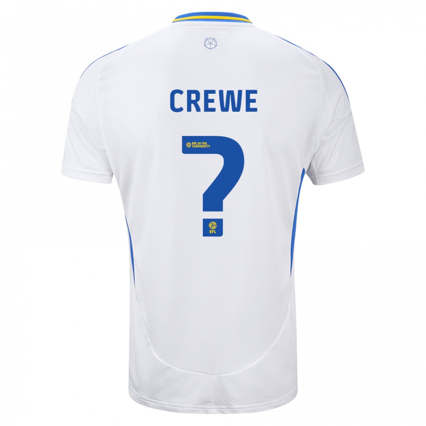 Niño Camiseta Charlie Crewe #0 Blanco Azul 1ª Equipación 2024/25 La Camisa