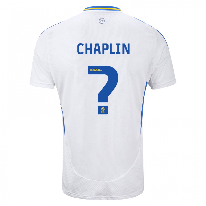 Niño Camiseta Rhys Chadwick-Chaplin #0 Blanco Azul 1ª Equipación 2024/25 La Camisa