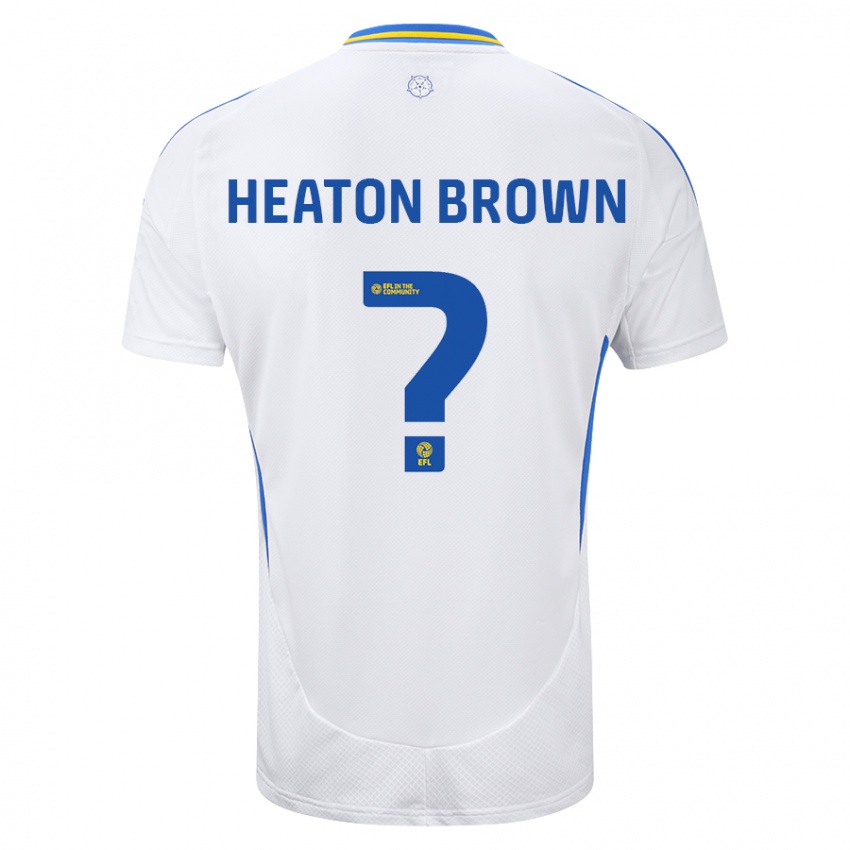 Niño Camiseta Heaton Brown #0 Blanco Azul 1ª Equipación 2024/25 La Camisa