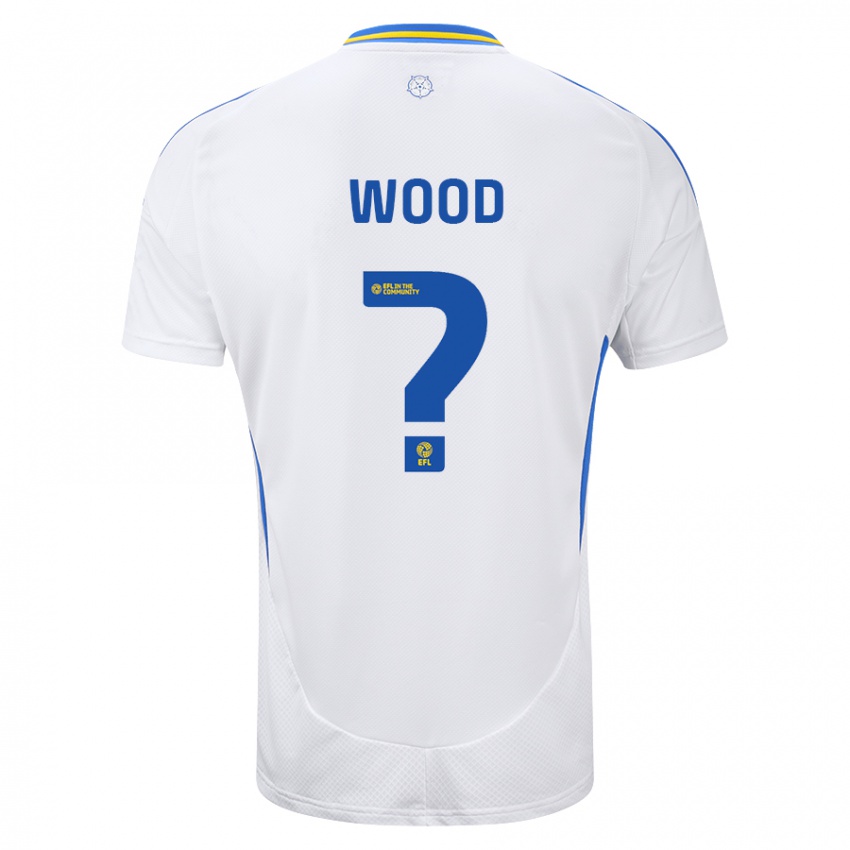 Niño Camiseta Oliver Wood #0 Blanco Azul 1ª Equipación 2024/25 La Camisa